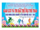 Công đoàn trường cao đẳng Nông nghiệp Thanh Hóa tổ chức giao lưu bóng chuyền chào mừng Quốc khánh 2/9 và năm học 2023 – 2024