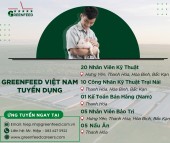 Công ty GreenFeed Việt Nam thông báo tuyển dụng